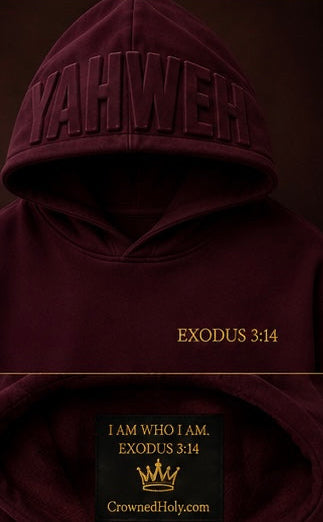 NAME ABOVE ALL — YAHWEH Hoodie | Royal Burgundy