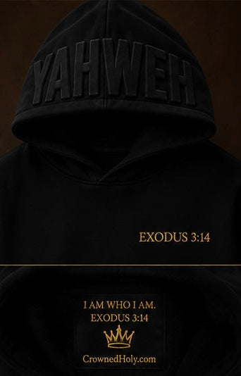NAME ABOVE ALL — YAHWEH Hoodie | Onyx Black