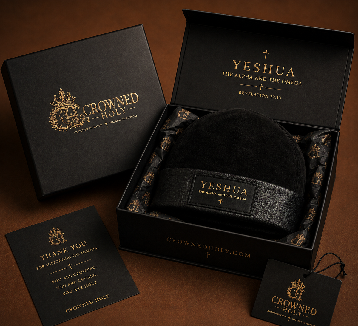 THE ALPHA & OMEGA 
Beanie — Onyx Black