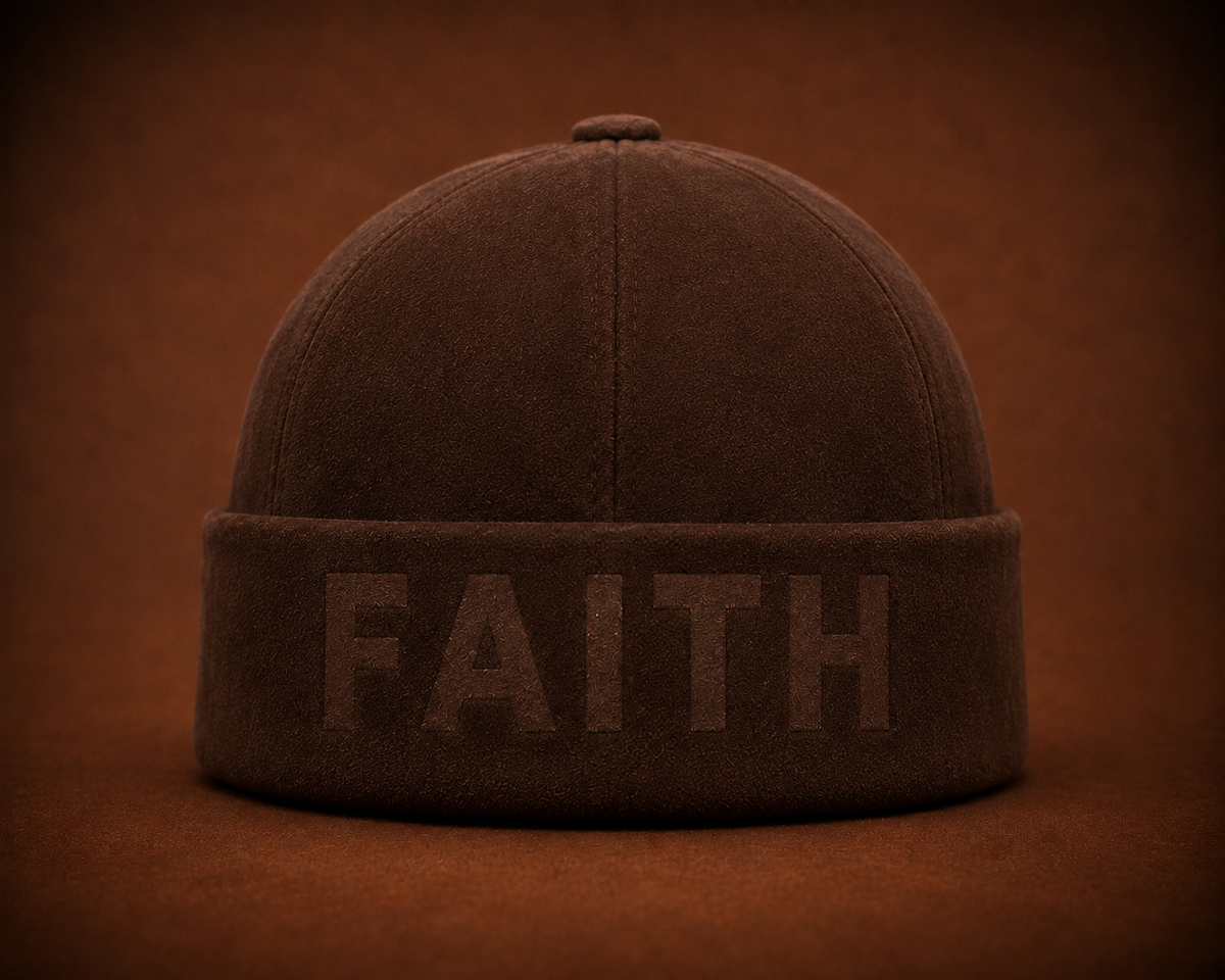 THE FAITH CROWN — MOCHA BROWN BEANIE