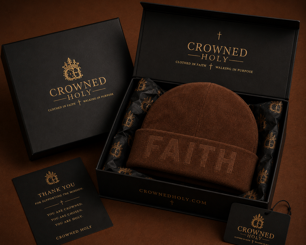 THE FAITH CROWN — MOCHA BROWN BEANIE