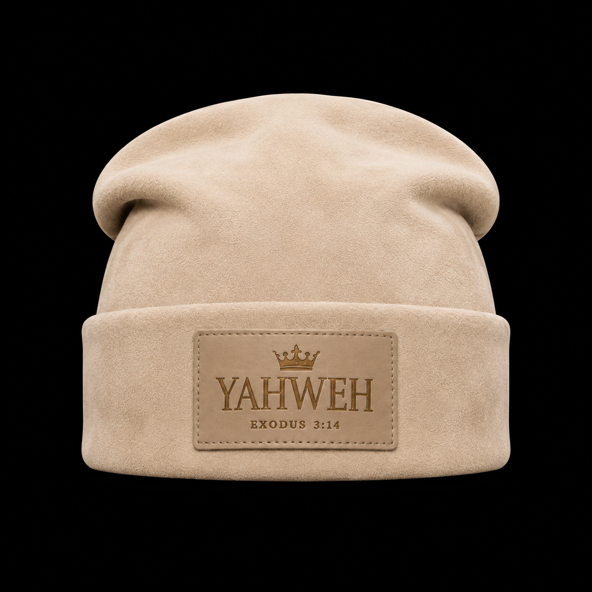 YAHWEH — I AM Cream Suede Beanie