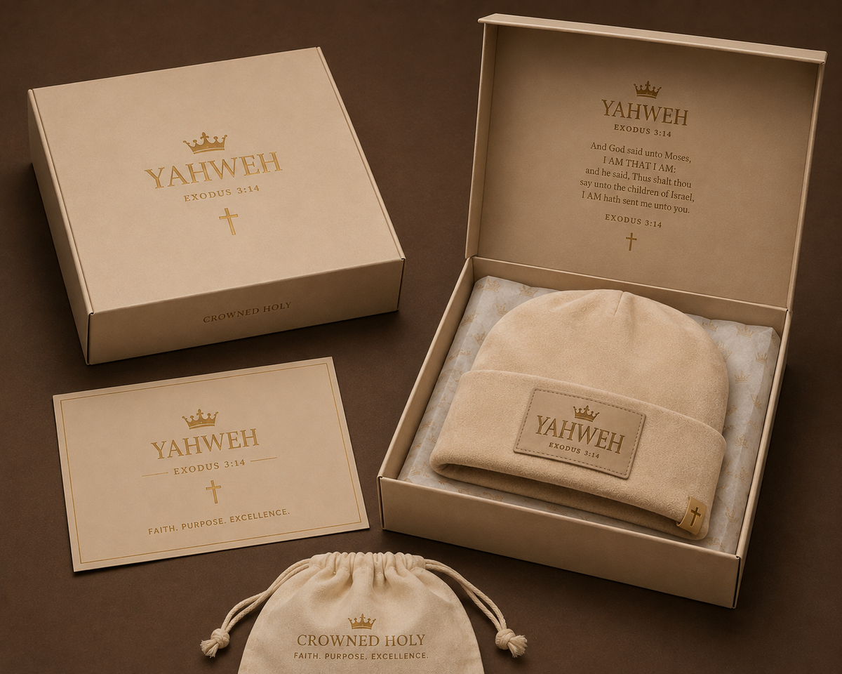 YAHWEH — I AM Cream Suede Beanie