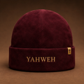 YAHWEH The Most High Burgundy Suede Beanie