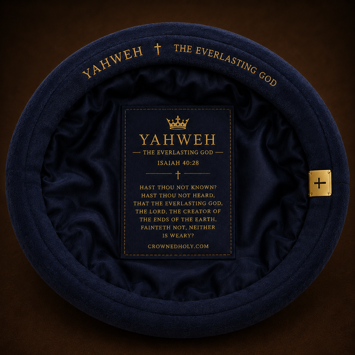 The Everlasting — YAHWEH Midnight Navy Suede Beanie