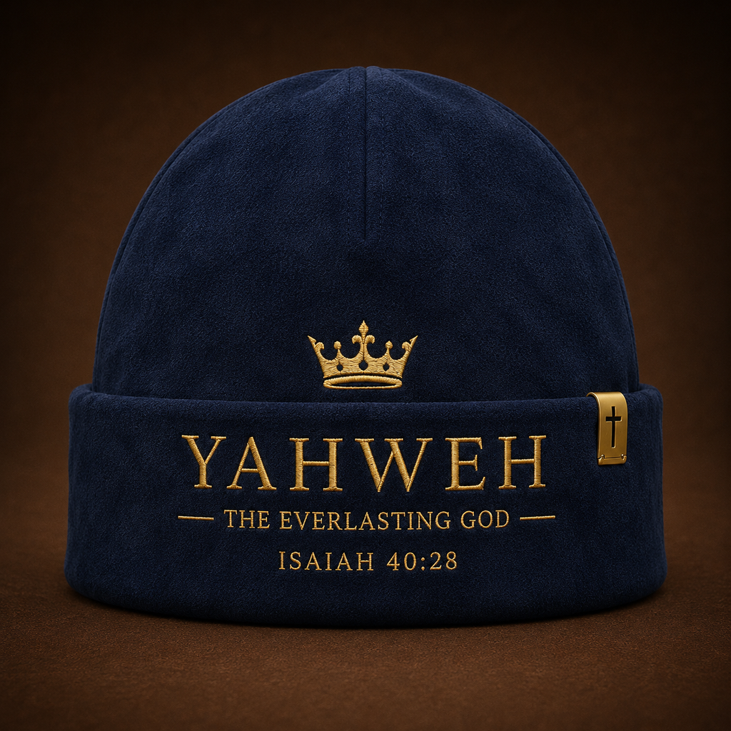 The Everlasting — YAHWEH Midnight Navy Suede Beanie