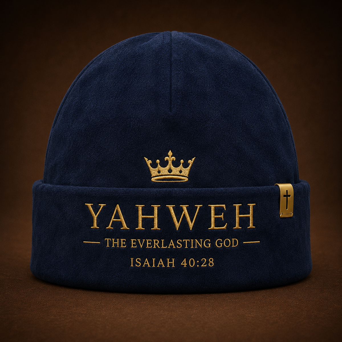 The Everlasting — YAHWEH Midnight Navy Suede Beanie