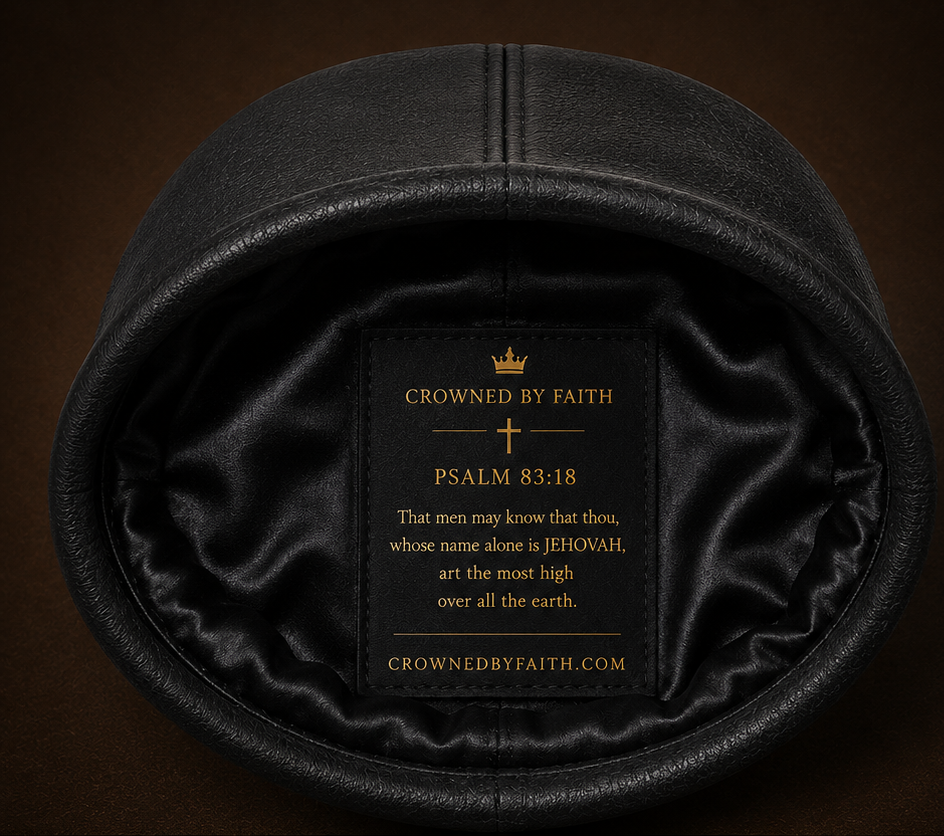 The Most High — YAHWEH Black Leather Beanie
