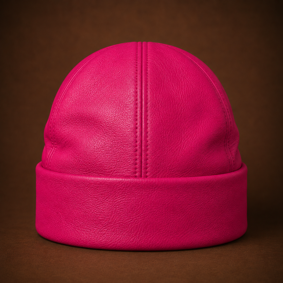 Chosen & Beloved — Pink Leather Beanie