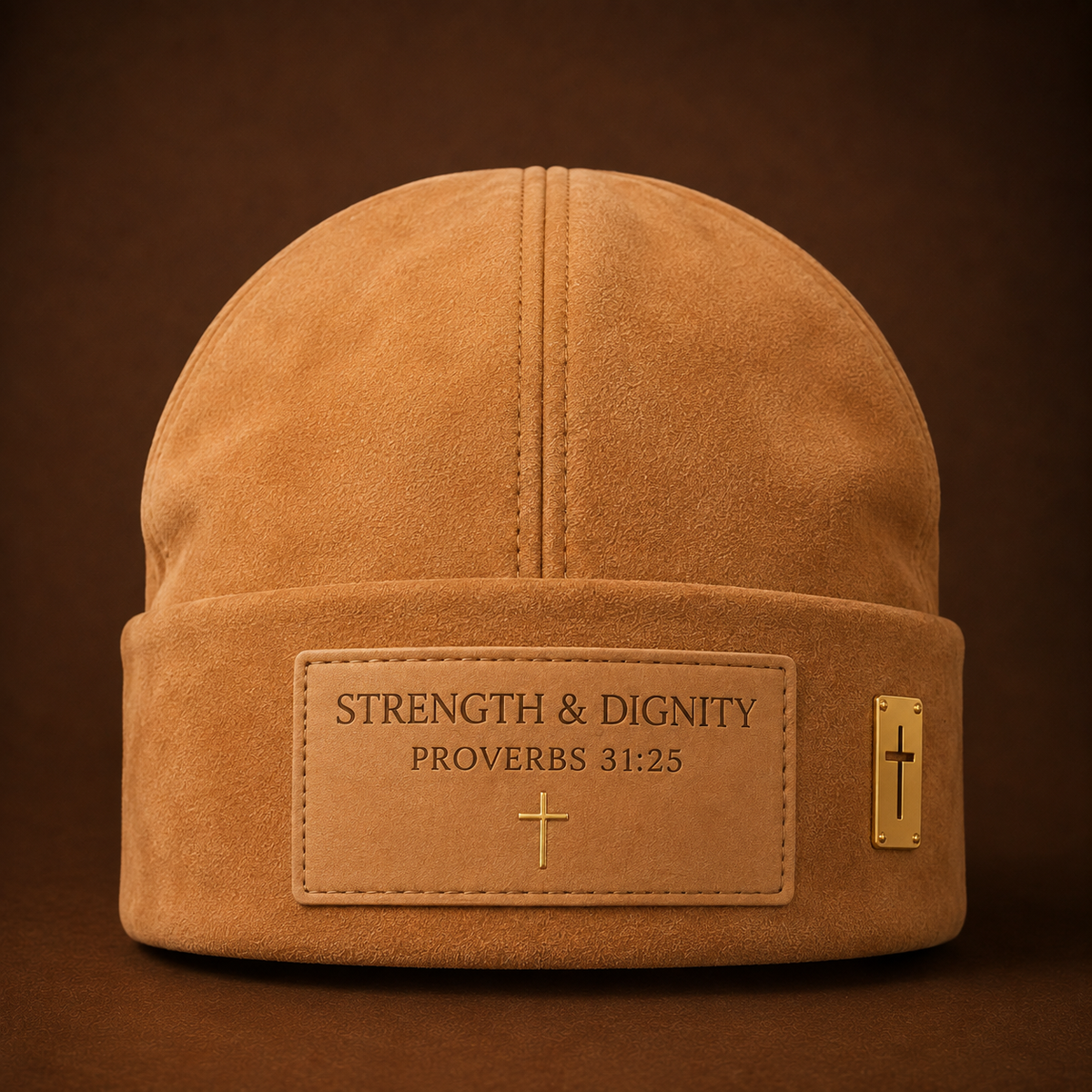 Strength & Dignity — Suede Beanie
