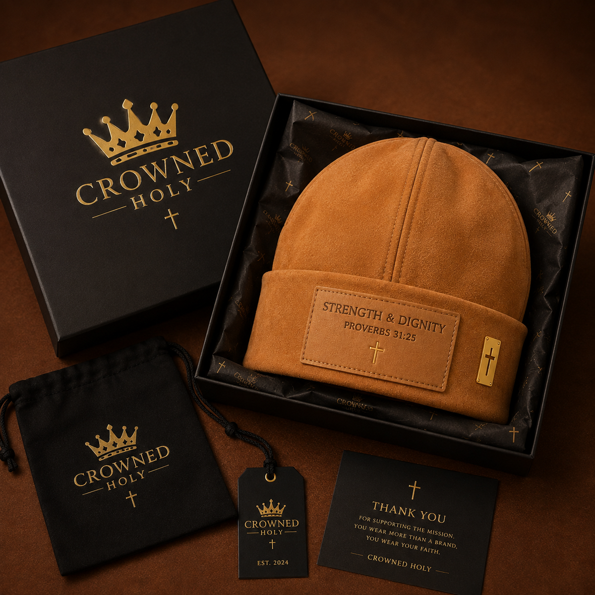 Strength & Dignity — Suede Beanie