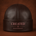 Created Different — Espresso Leather Beanie