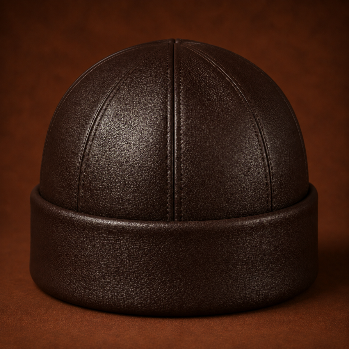 Created Different — Espresso Leather Beanie