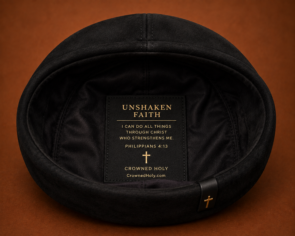 UNSHAKEN FAITH — Onyx Suede Beanie