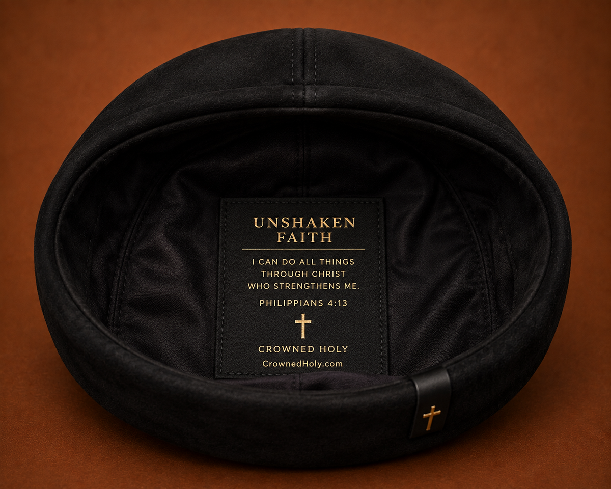 UNSHAKEN FAITH — Onyx Suede Beanie