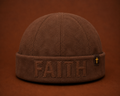 ROOTED IN FAITH — Mocha Suede Beanie
