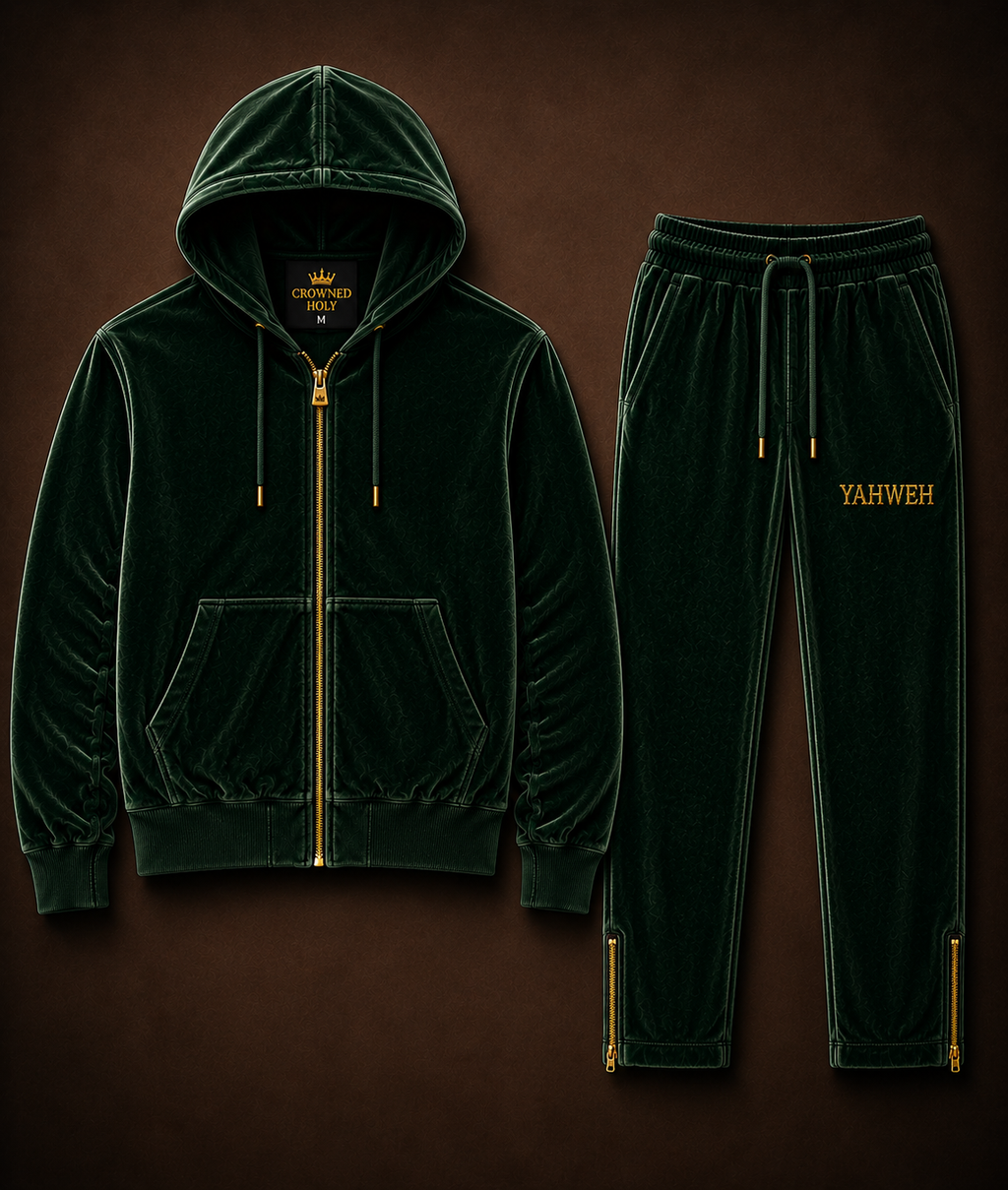 THE MOST HIGH — Eden Green Velour Set