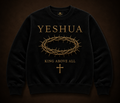 KING ABOVE ALL — Onyx Black Crewneck