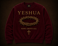 KING ABOVE ALL — Royal Burgundy Crewneck