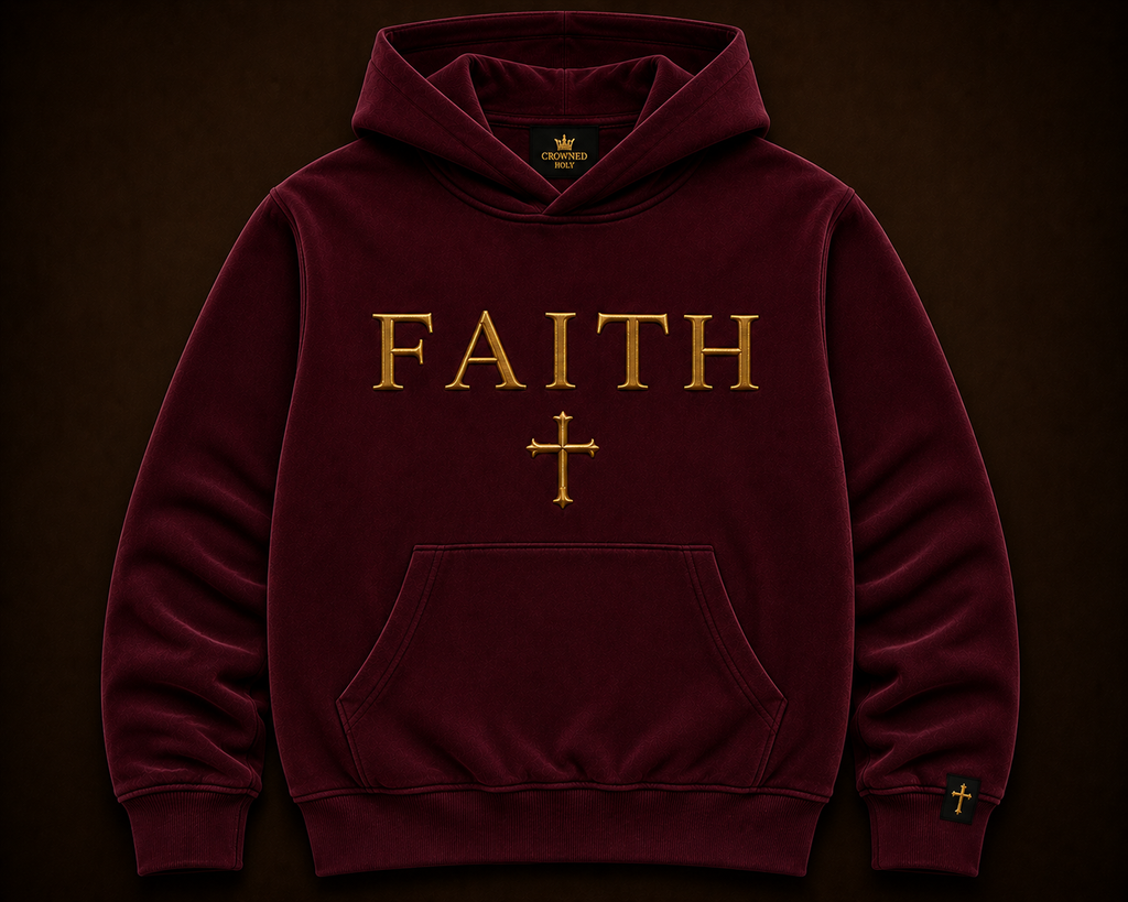 WALK BY FAITH — Covenant Burgundy Hoodie