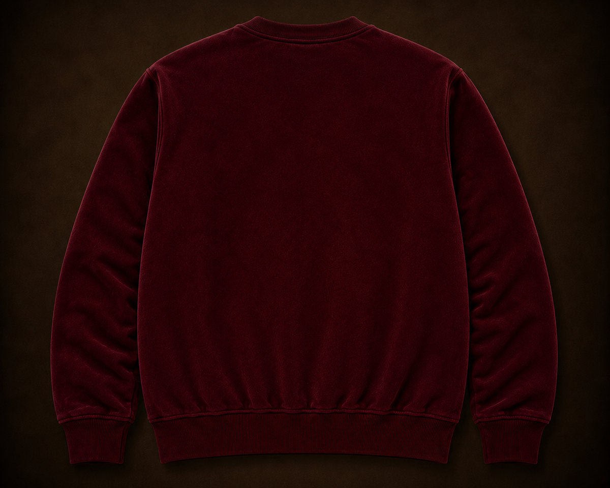 KING ABOVE ALL — Royal Burgundy Crewneck
