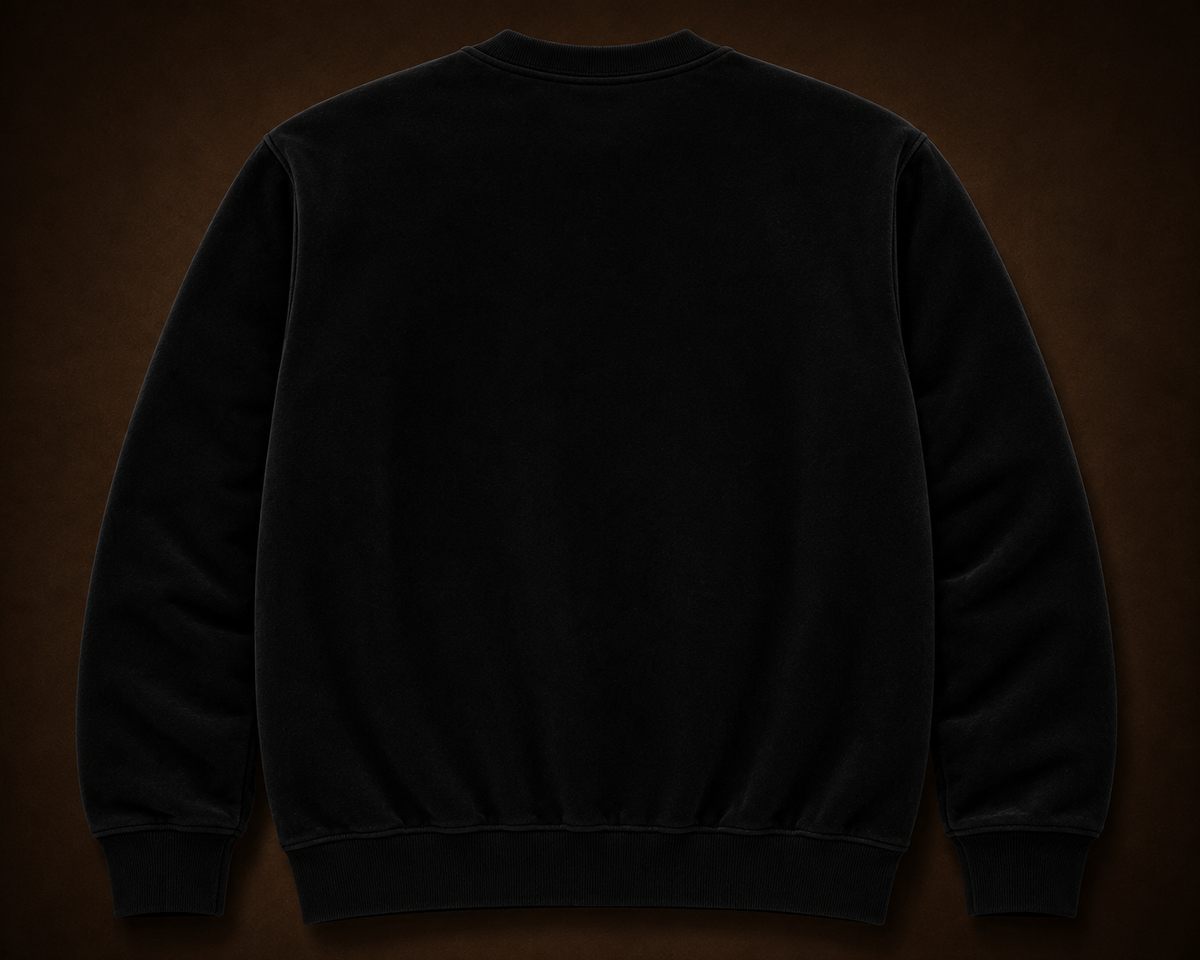 KING ABOVE ALL — Onyx Black Crewneck