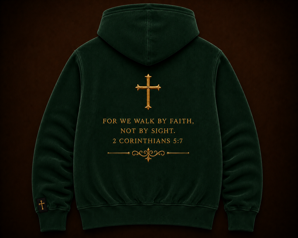 WALK BY FAITH — Eden Green Hoodie