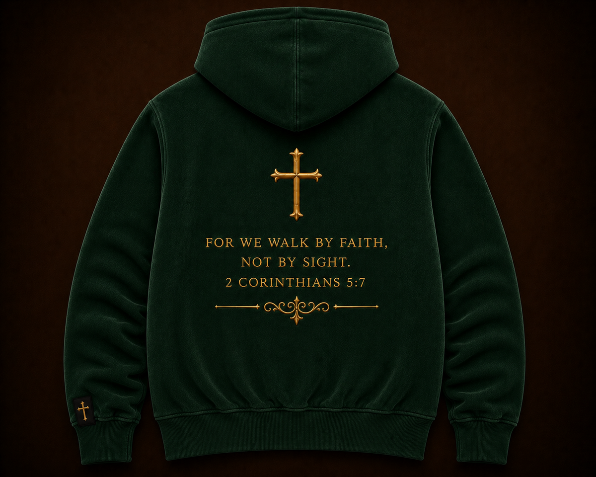 WALK BY FAITH — Eden Green Hoodie