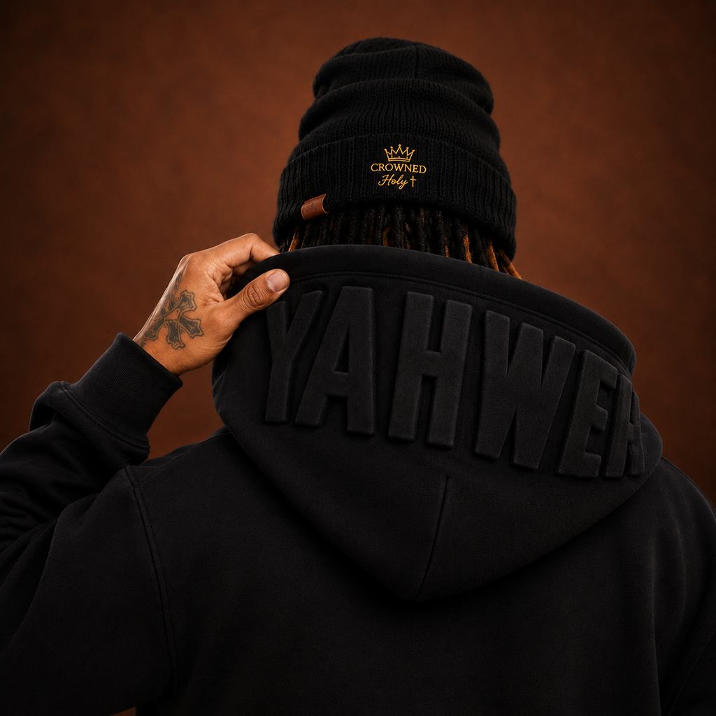 NAME ABOVE ALL — YAHWEH Hoodie | Onyx Black