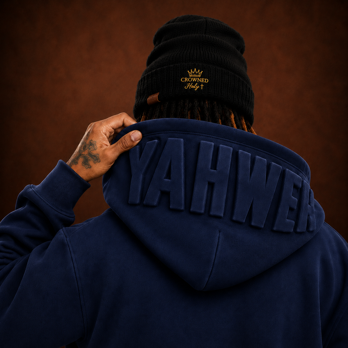 NAME ABOVE ALL — YAHWEH Hoodie | Midnight Navy