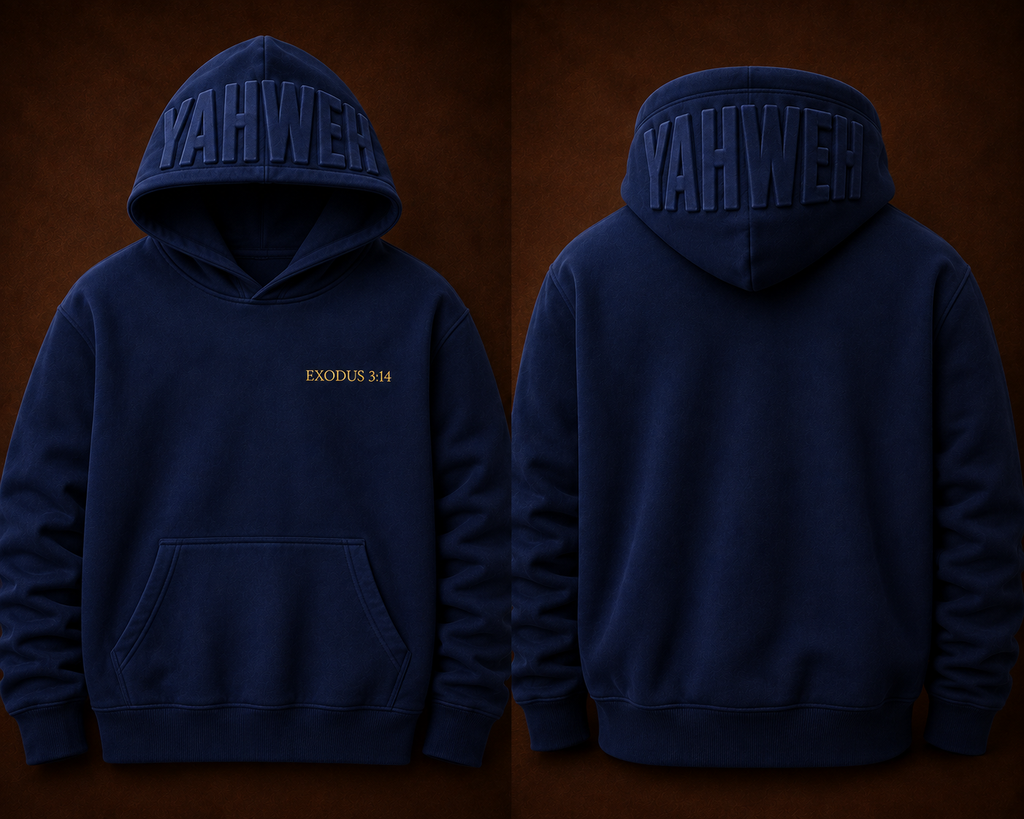 NAME ABOVE ALL — YAHWEH Hoodie | Midnight Navy