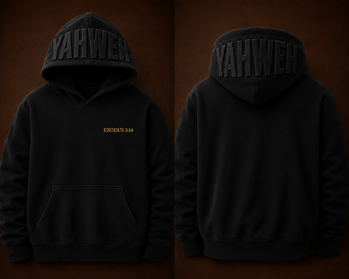 NAME ABOVE ALL — YAHWEH Hoodie | Onyx Black
