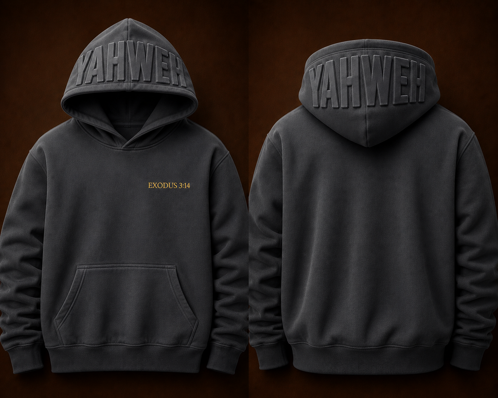 NAME ABOVE ALL — YAHWEH Hoodie |Smoke Grey