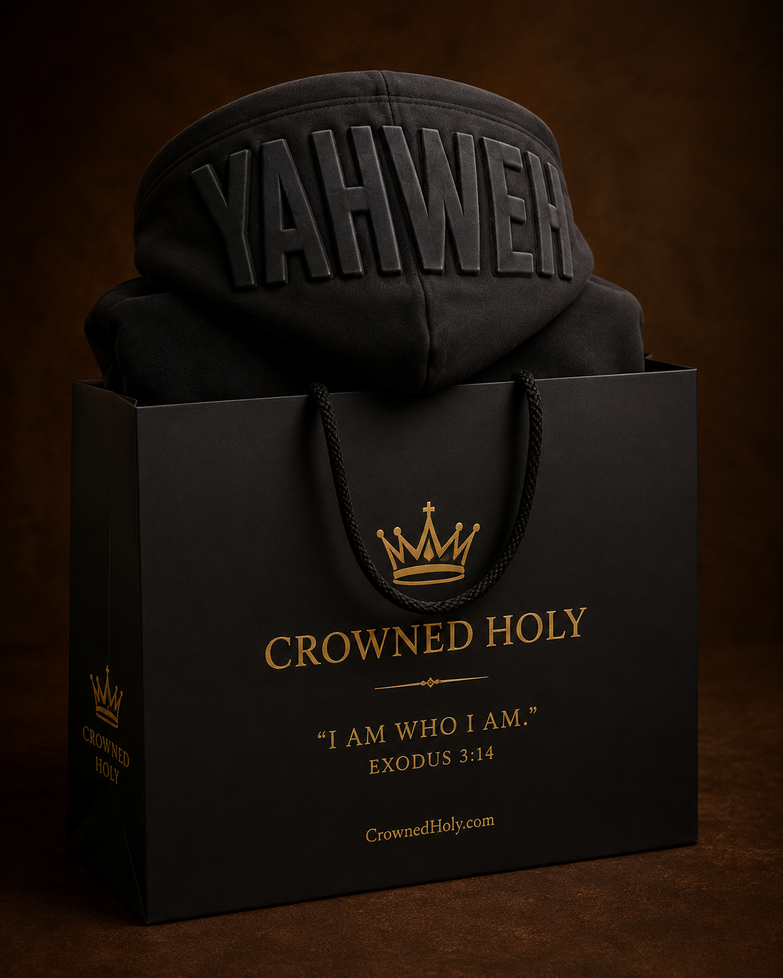 NAME ABOVE ALL — YAHWEH Hoodie | Onyx Black