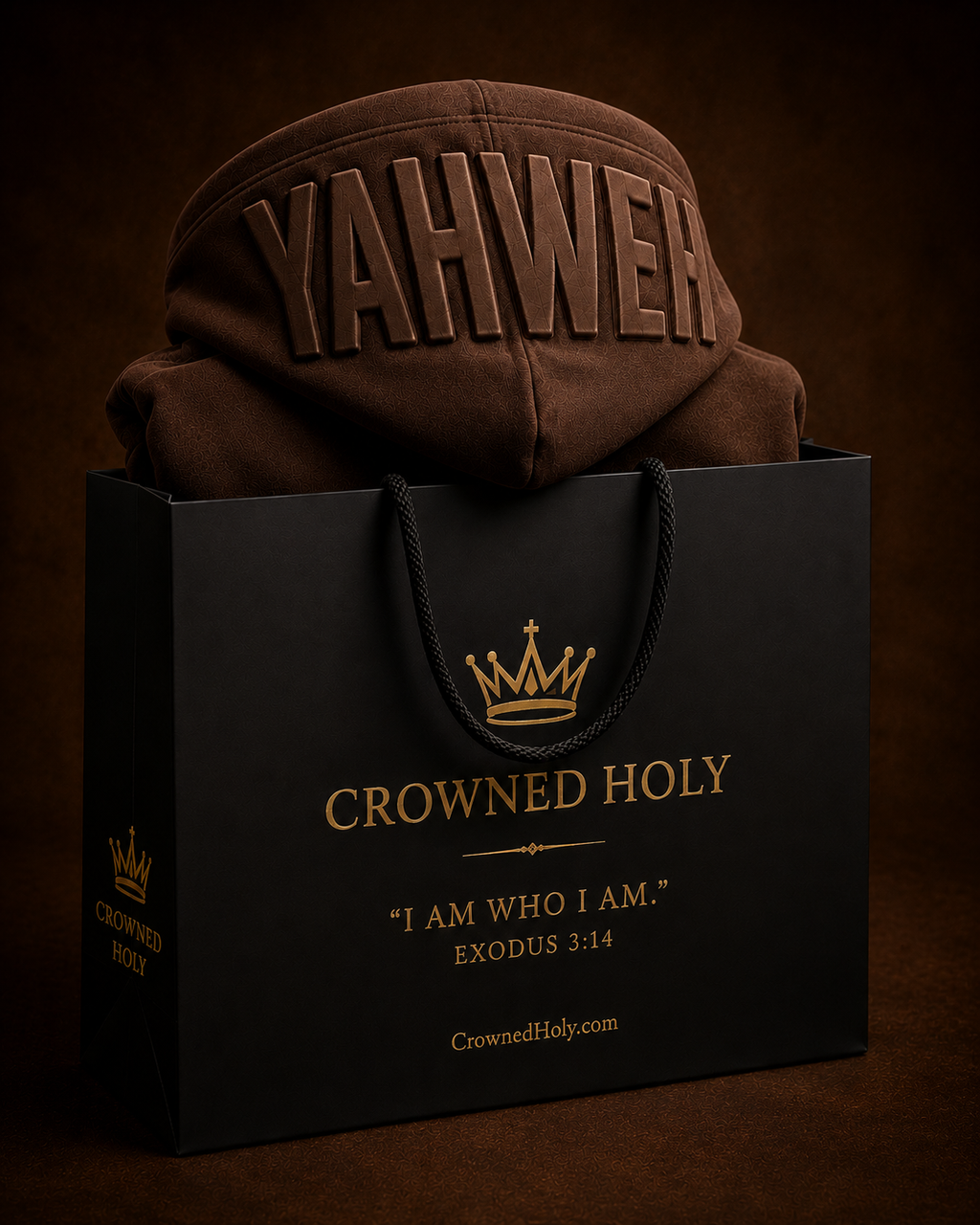 NAME ABOVE ALL — YAHWEH Hoodie | Covenant Brown