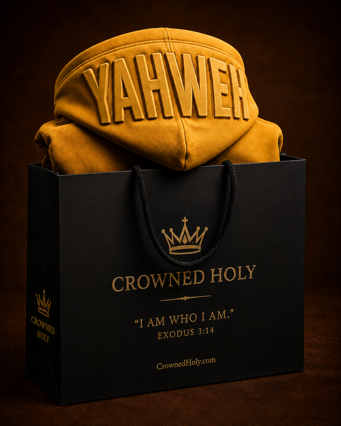 NAME ABOVE ALL — YAHWEH Hoodie | Antique Gold