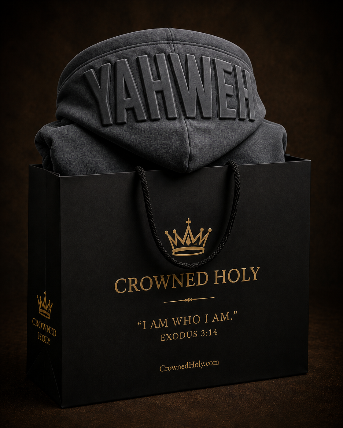 NAME ABOVE ALL — YAHWEH Hoodie |Smoke Grey