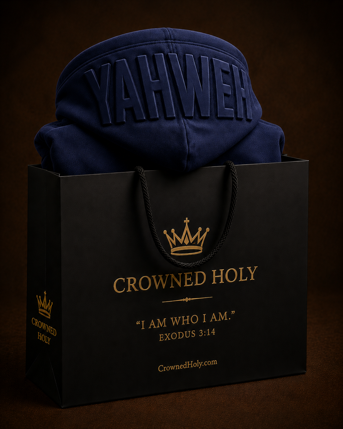 NAME ABOVE ALL — YAHWEH Hoodie | Midnight Navy